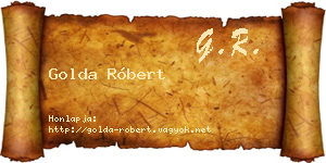 Golda Róbert névjegykártya